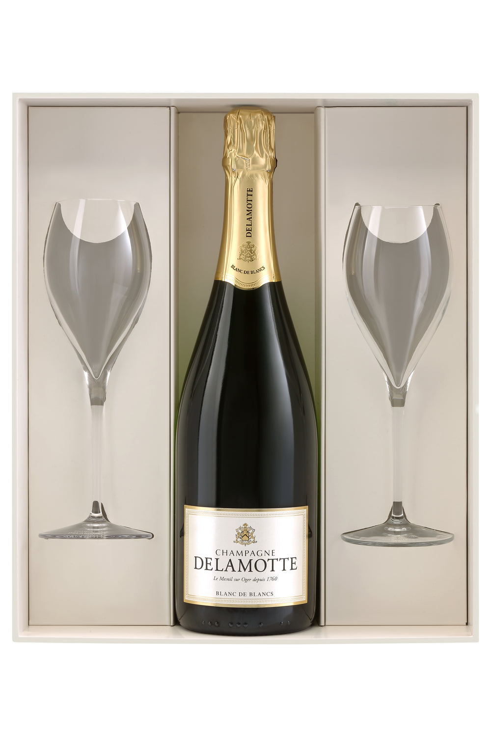 Delamotte Blanc de Blancs NV Gift Set (+ 2 glasses)